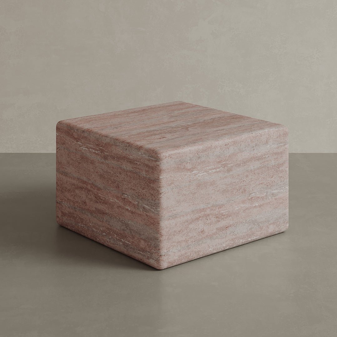 Cerazo Travertine Coffee Table, Red - Image 8