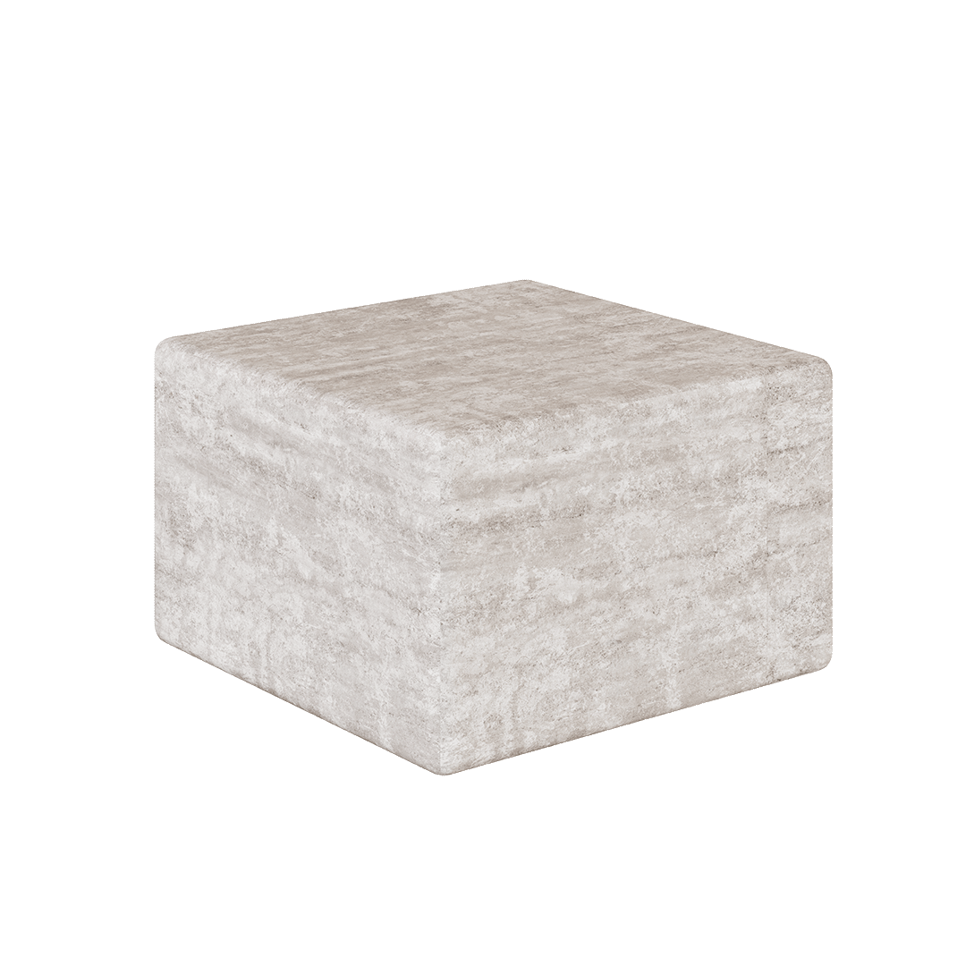 Cerazo Travertine Coffee Table, White - Image 4