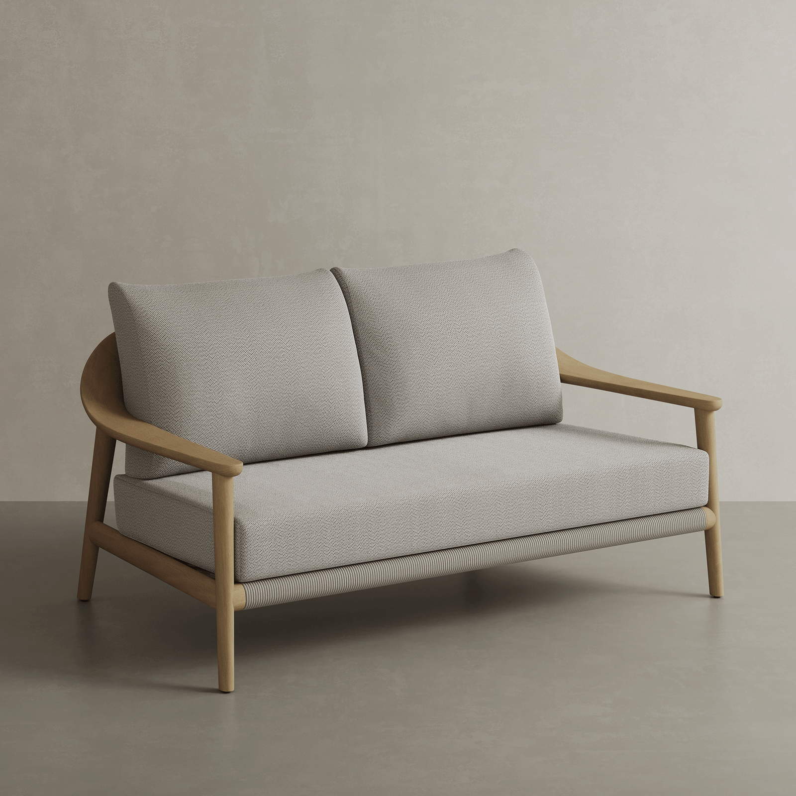 N1 Two Seater Sofa Light Teak